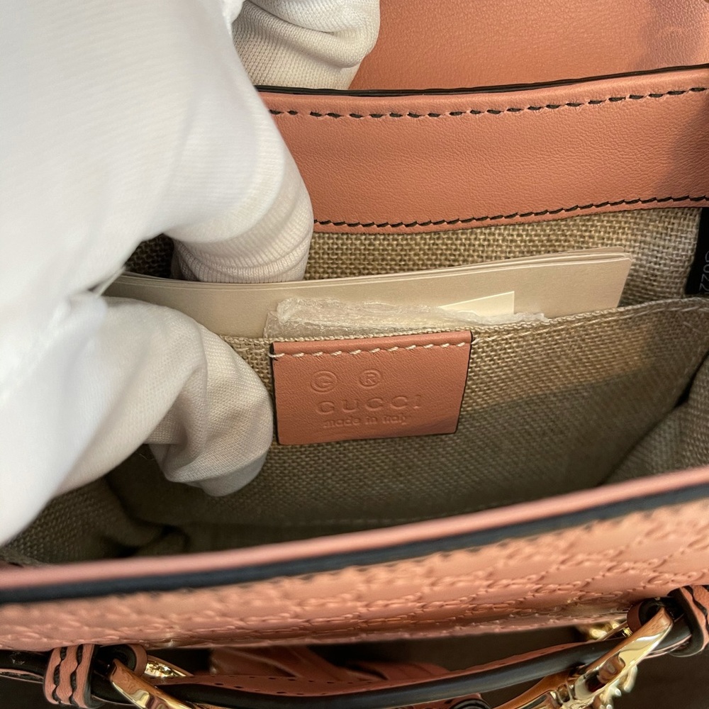 ❌SOLD❌GUCCI Microguccissima Mini Emily Shoulder Bag Pink - Picture 7 of 9